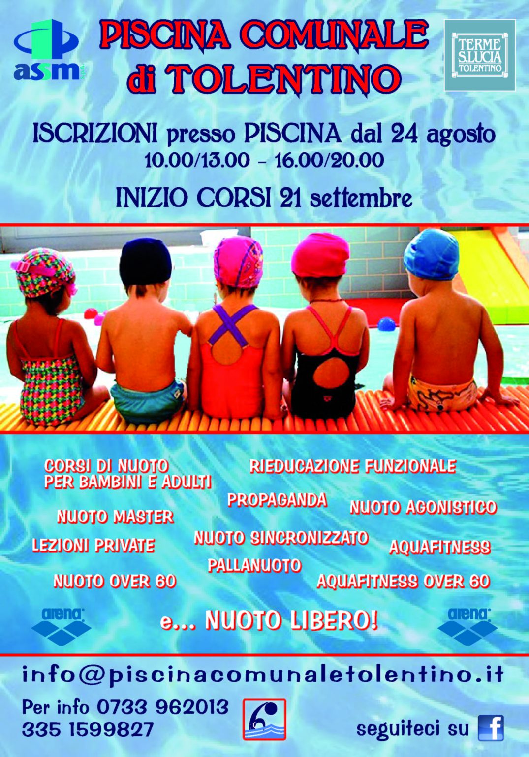 APERTURA PISCINA COMUNALE ASSM Tolentino